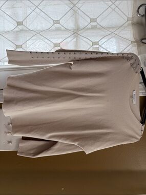 Soprano Cream Stud-Trim Knit Top